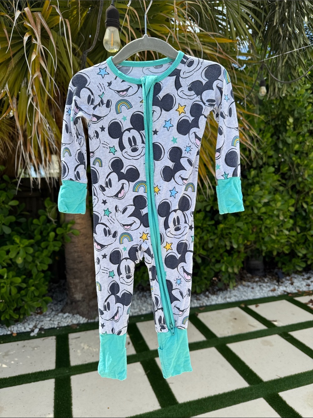 LITTLE SLEEPIES Disney Mickey Mouse onesie